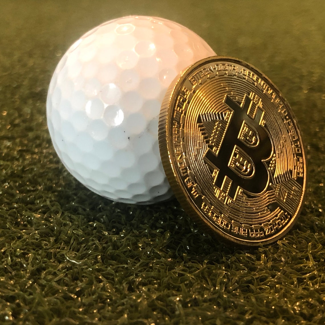 Bitcoin Golf Ball Marker Etsy