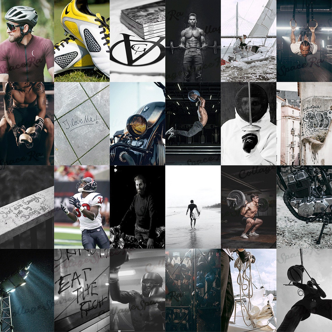 Sports Aesthetic Wall Collage Kit digital Download 60pcs Etsy