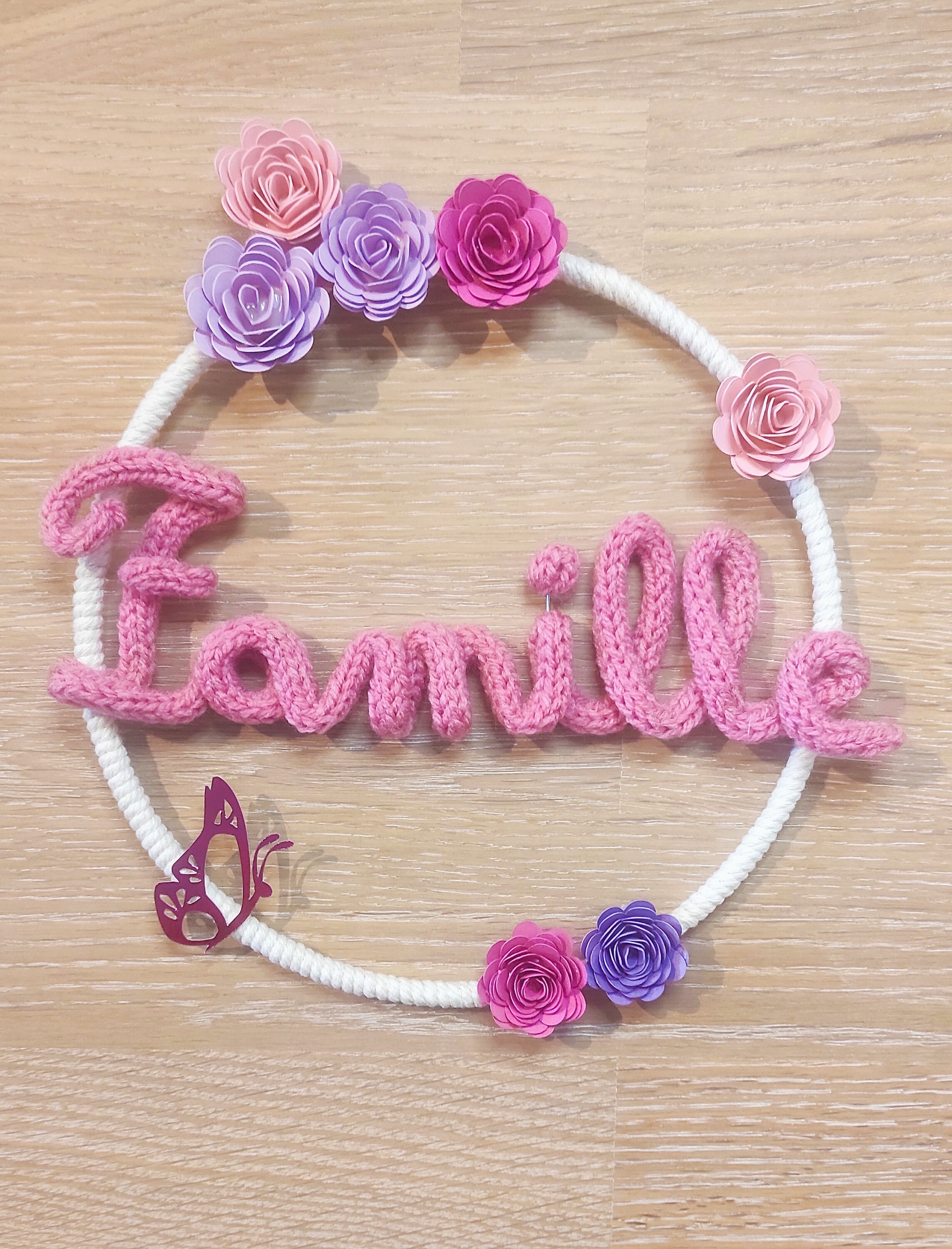 Décoration Murale Fleurie Famille Personnalisable