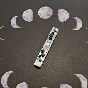 月の周期サテンスパーワンド、ワイヤーラップ、セレナイト装飾、クリスタル装飾、サテンスパークリスタル、クリスタルワンド、サテンスパー、月相