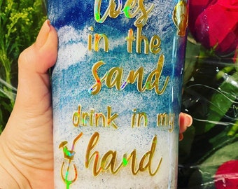 Beach custom tumbler
