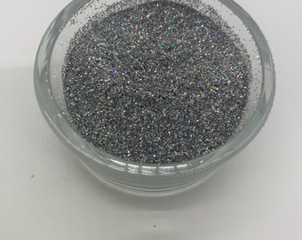 Holographic metallic platinum glitter