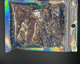 Holographic chameleon glitter green to purple and gold
