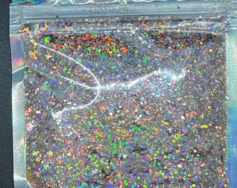 Rose gold rainbow holographic