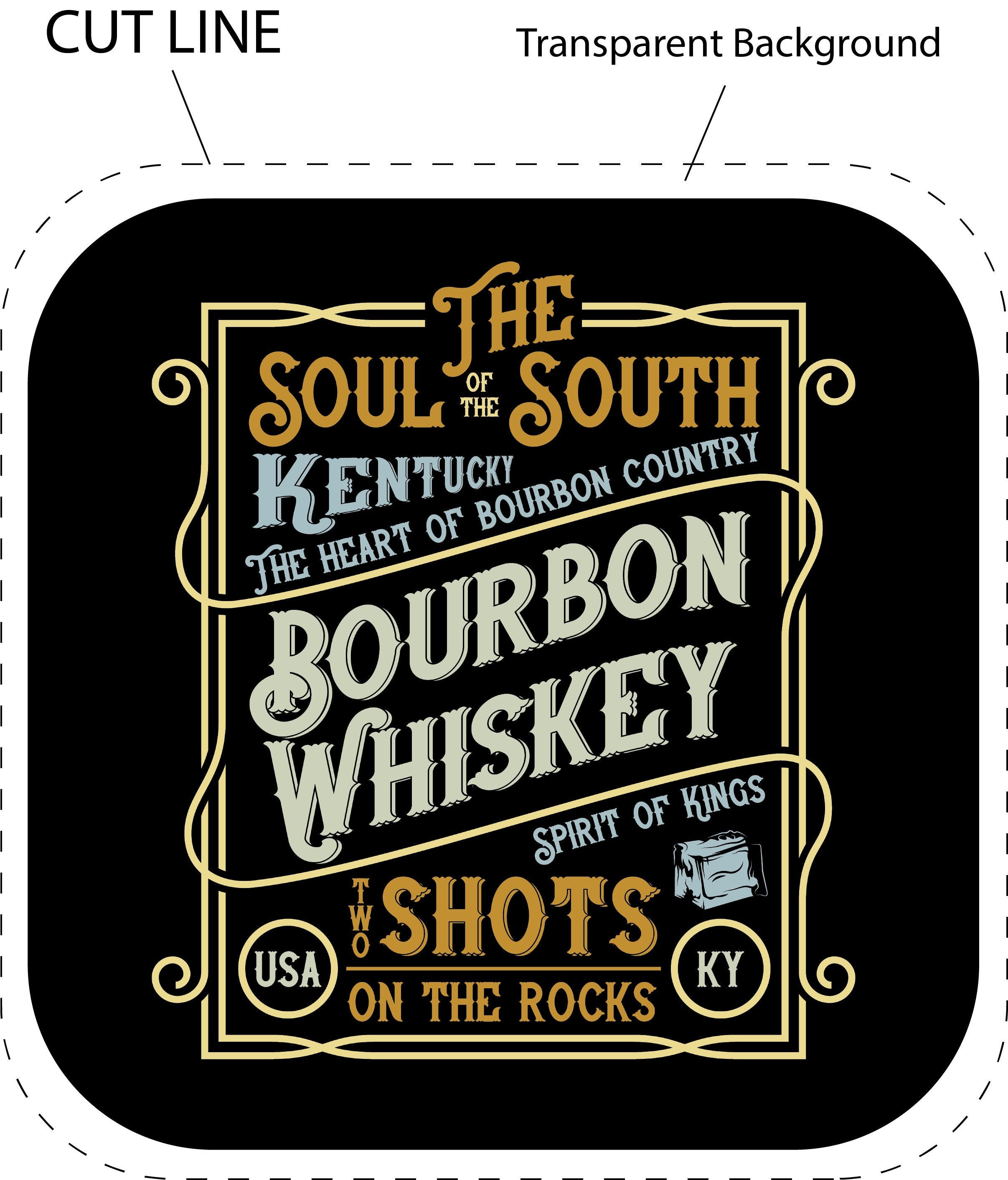 Whiskey Sticker Kentucky Bourbon Whiskey Free UK Postage | Etsy