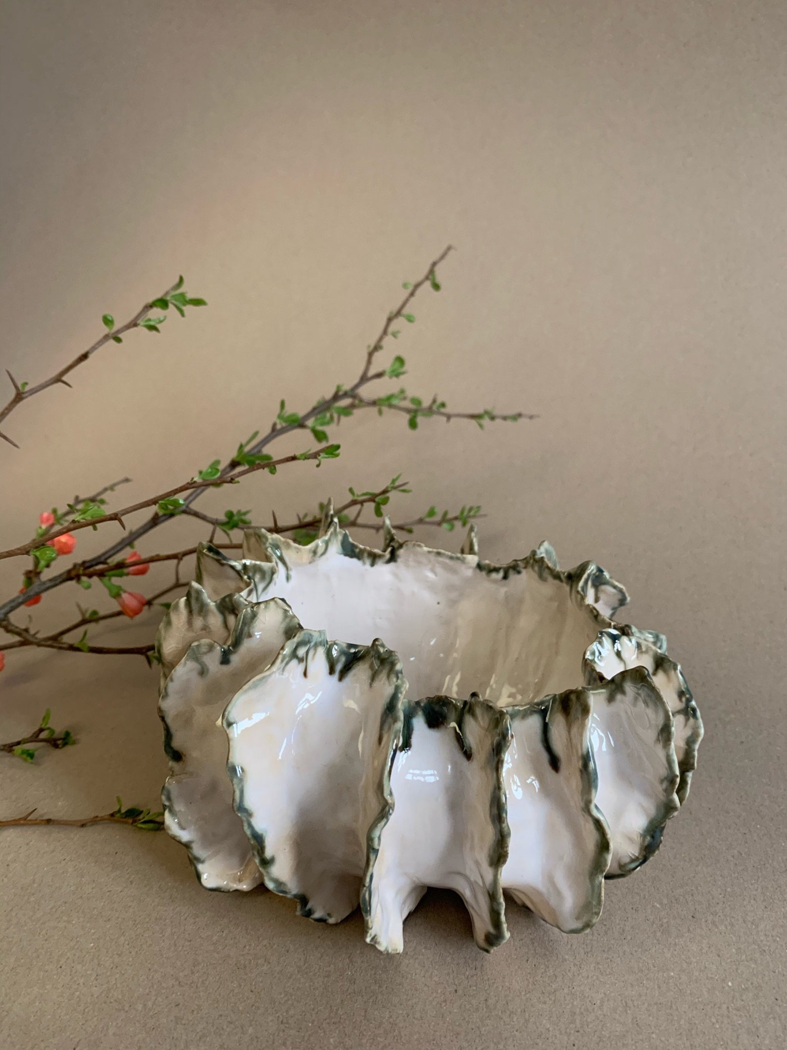 Handgemachte Vase/Schale 'Koralle' Etsy