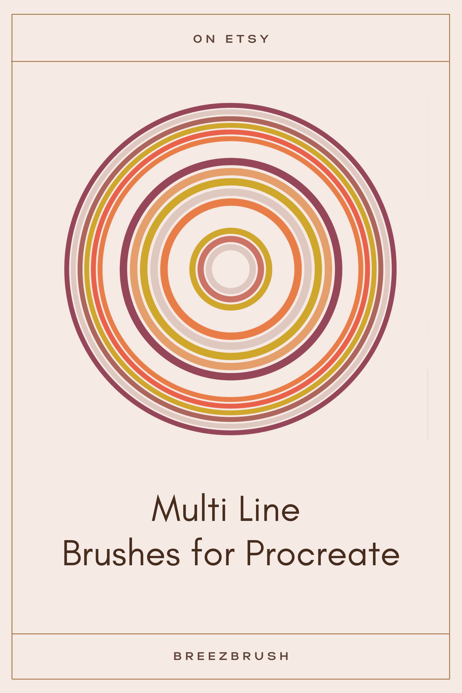 5 Line Art Procreate Brushes Procreate Multi Lines Lineart Etsy