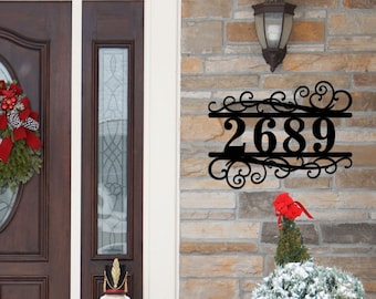 Custom Metal Address Sign, Custom Street Address Sign, Metal House Numbers, Address Plaque, Address Number Sign, Housewarming Gifts