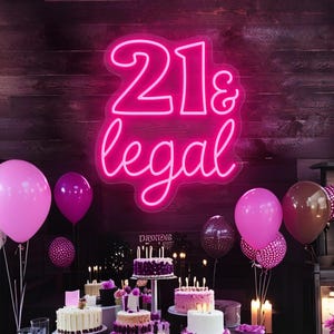 Placa de aniversário personalizada, placa de neon LED para aniversário de 21 anos, placa de neon para festa, decoração para casa, presentes personalizados, luzes neon LED, decoração de parede de bar