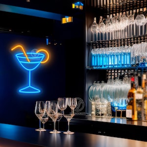 Dry Martini Neon-Schild, Neon-Schild-Wand-Dekor, Cocktail-Neon-Schild, Bierkrug-Neon-Schild, Neon-Schild, Bar Studio Decor