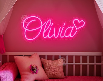 Personalized LED Dorm Wall Light | Custom Name Neon Sign for Kids & Teens | Bedroom Decor for Girls | Birthday Gift | College Dorm Neon Sign