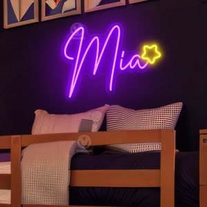Custom Neon Sign For Kids Bedroom, Custom Name Neon Sign, Home Decor, Bedroom Decor, Personalized Gift For Kids, Kids Room Decor, Wall Decor