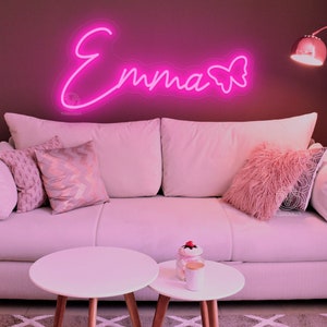 Custom Dorm Name Neon Sign,Neon Sign LED Name,Dorm Wall Art,Kid Room Decor,Neon Sign Birthday, Personalized Gifts for Kids,Nursery Name Sign