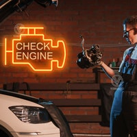 Check Engine Neon Sign, Check Engine Led Sign, Engine Neon Sign, Garage ...