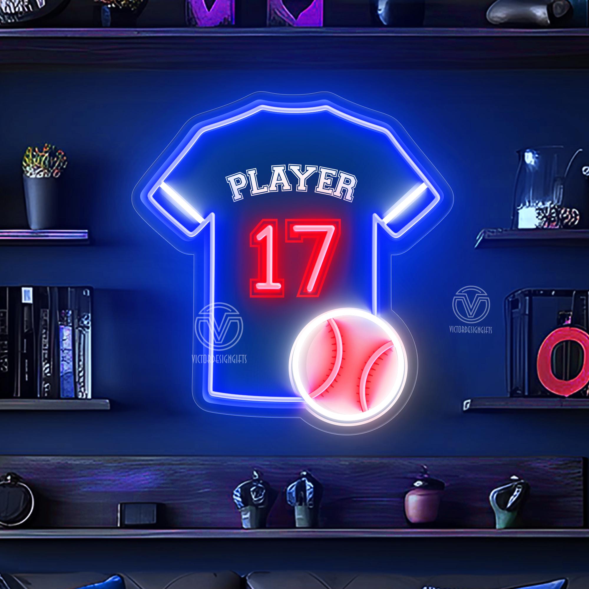 ★WKNDRS★NEON SIGN JERSEY ZLOOREE Custom Football Jersey Neon Signs for Wall Decor