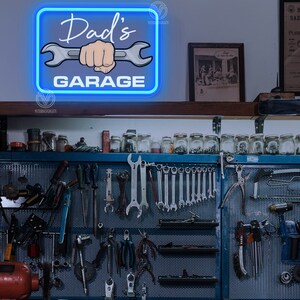 Custom Garage Neon Sign, Fathers Day Gifts, Personalized Gifts, Garage ...