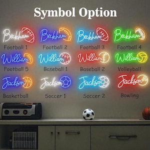 Custom Name Neon Sign For Kids, Baseball Neon Sign Custom Neon Sign Bedroom Decor Kids Room Decor Gift For Kids,Birthday Teenage Girls Gifts image 6