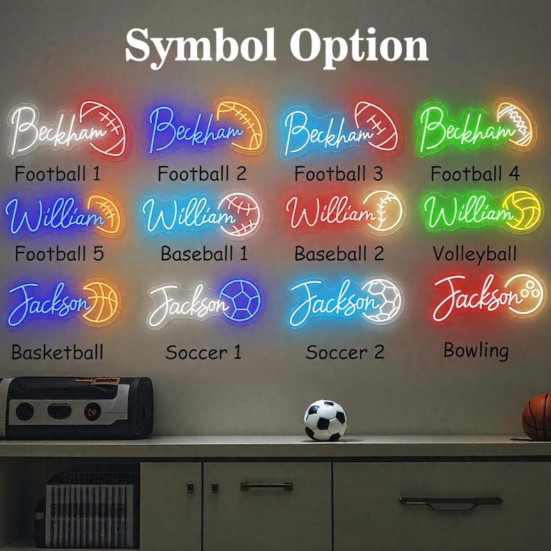 Custom Name Neon Sign For Kids, Baseball Neon Sign Custom Neon Sign Bedroom Decor Kids Room Decor Gift For Kids,Birthday Teenage Girls Gifts image 6