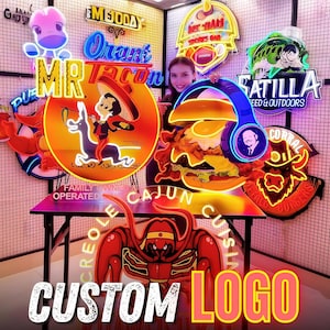 Placa de neon personalizada com logotipo, placa de neon, placa de neon personalizada com logotipo, placa de neon personalizada com logotipo para parede, placa de neon personalizada, decoração de parede para restaurante, loja, bar, salão de beleza