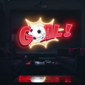 Personalized Soccer Ball Neon Sign, Neon Wall Art, Soccer Neon Sign, Sports Neon Sign, Gift For Soccer Football Players, Sports Wall Art