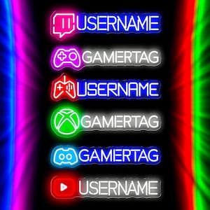 Personalized Gamer Tag Neon, Custom Username Neon Sign, Custom Game Logo, Gamer Tag Sign, Gaming Led Light,Gamer Husband Gift,Man Cave Gifts
