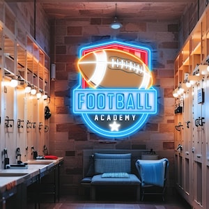Football Neon Sign Custom, Football Wall Art Neon Sign, Football Wall Art, Kid Room Decor Sport Neon Light, Bedroom Neon Sign, Gift For Him