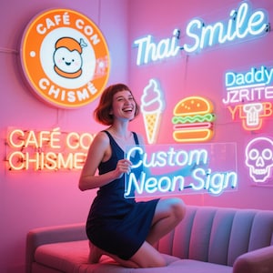 Crie seu letreiro de neon com logotipo | Letreiro de neon personalizado | Letreiro de neon | Letreiro de neon para empresas | Letreiros de neon com nome | Letreiro de neon personalizado para decoração de parede