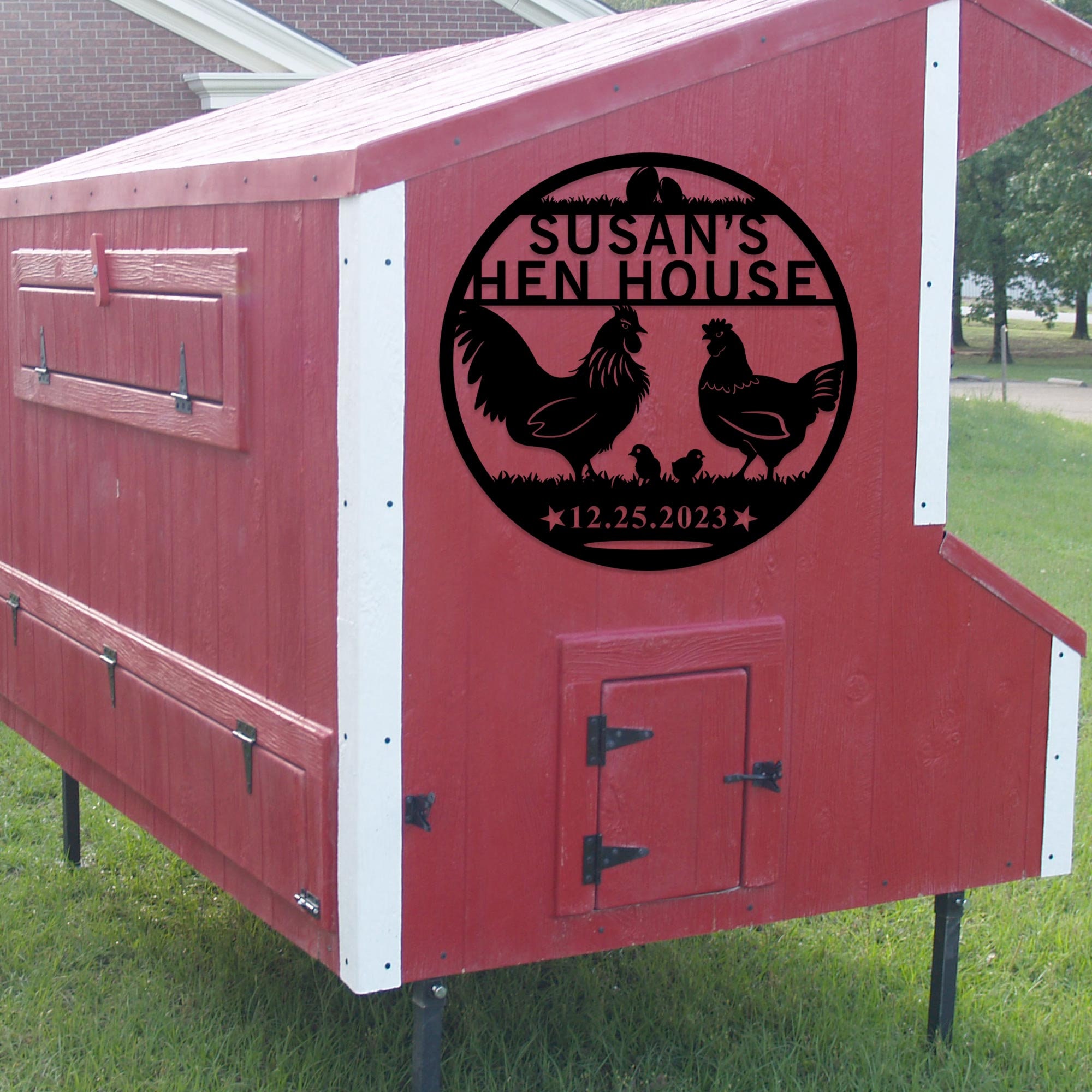 Hen Sign Custom Metal Chicken Coop Sign, Custom Metal Chicken Sign, Custom Metal ...