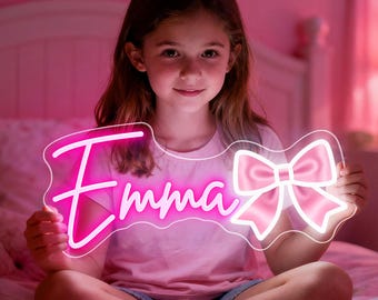 Letrero de neón personalizado con nombre para niños, luz LED personalizada para guardería, dormitorio, decoración de pared, regalo único para niños, cumpleaños y baby showers.