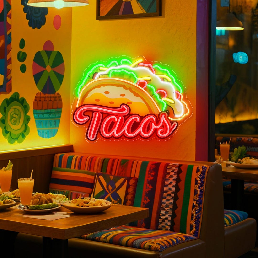 メキシカン フード タコス ネオン風 LEDライト インテリア メキシコ