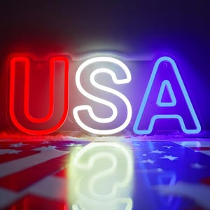 USA Neon Sign, 1776 American Led Light Wall Decor, American Neon Light, Independent Day Led Light Wall Art, America Led Signs Home Decor