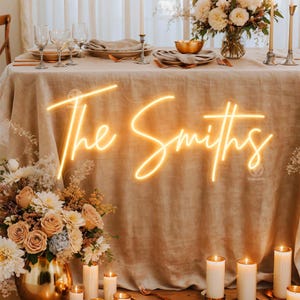 Wedding NEON SIGN for reception | Wedding Decorations | Neon Sign Wedding Decor, Wedding Gifts, Wedding Light Neon Name Sign Wedding, Decor