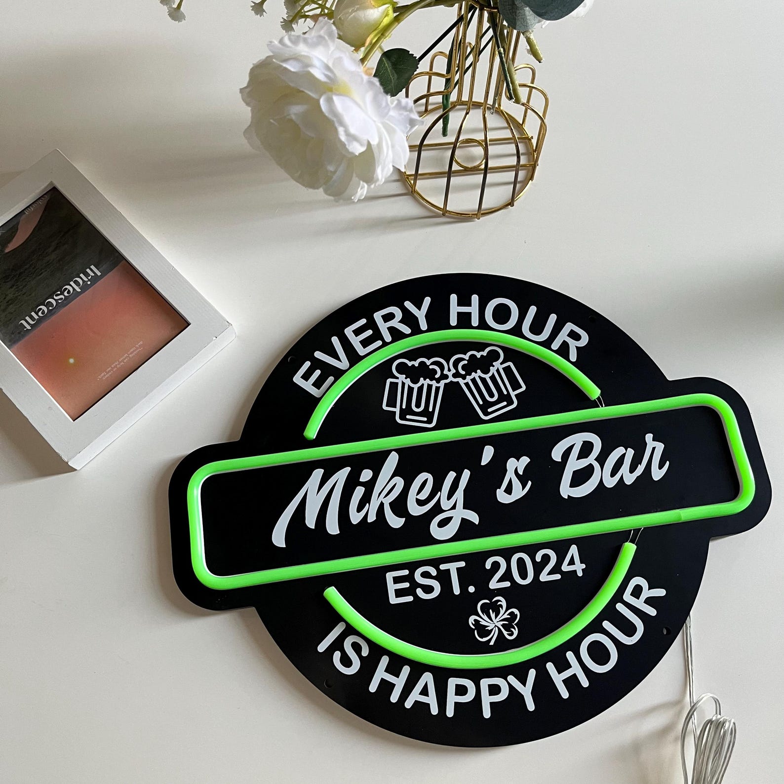 Custom Bar Neon Sign, Beer Led Light Sign Wall Decor Business Sign ...