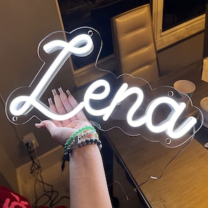 Letrero de neón con nombre personalizado para niños, letrero de neón personalizado, decoración de dormitorio, decoración de habitación de niños, decoración del hogar, regalo para niños, regalo de fiesta de cumpleaños