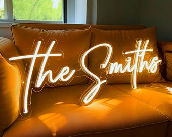 Hochzeit Neonschild, Benutzerdefinierte Leuchtreklame, personalisierte Neon, Geschenke für Sie / Ihn, Verlobungsschild, Hochzeitshintergrund, Empfangsdekor, Party Schild