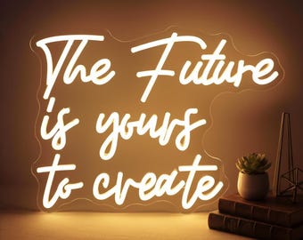 Custom Inspirational Quote Neon Sign: Bedroom Wall Art Decor - Etsy