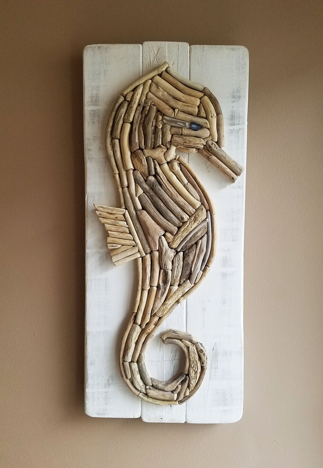 Driftwood Seahorse Wall Plaque Coastal Décor Coastal Wall Etsy