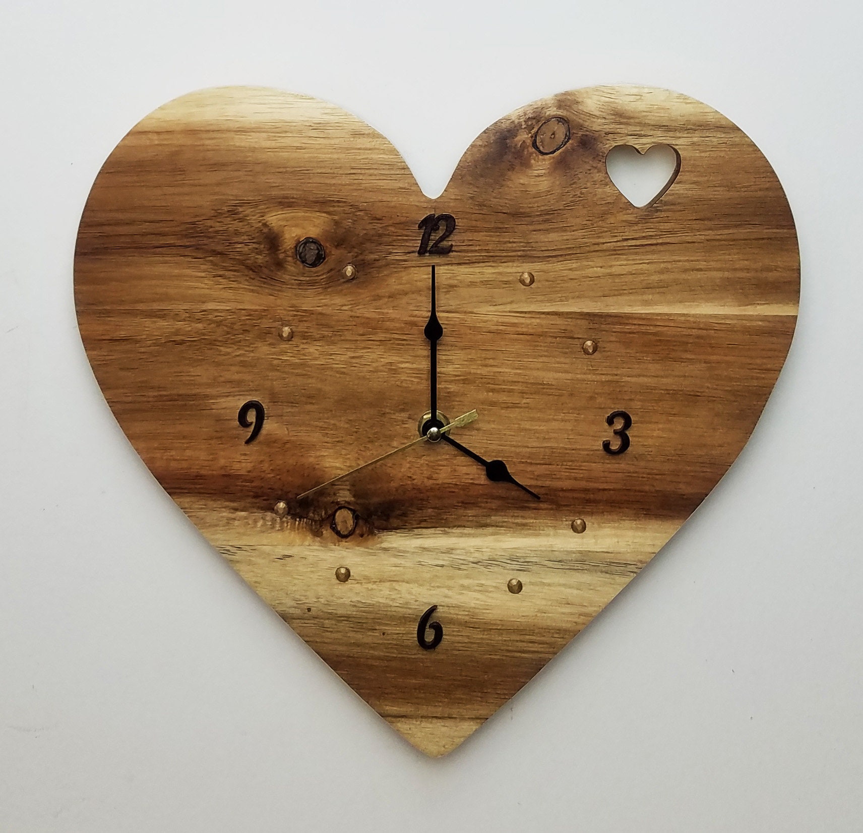Heart shaped wall clock Etsy