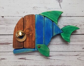 Fish wall plaque, Blue Tang, coastal décor