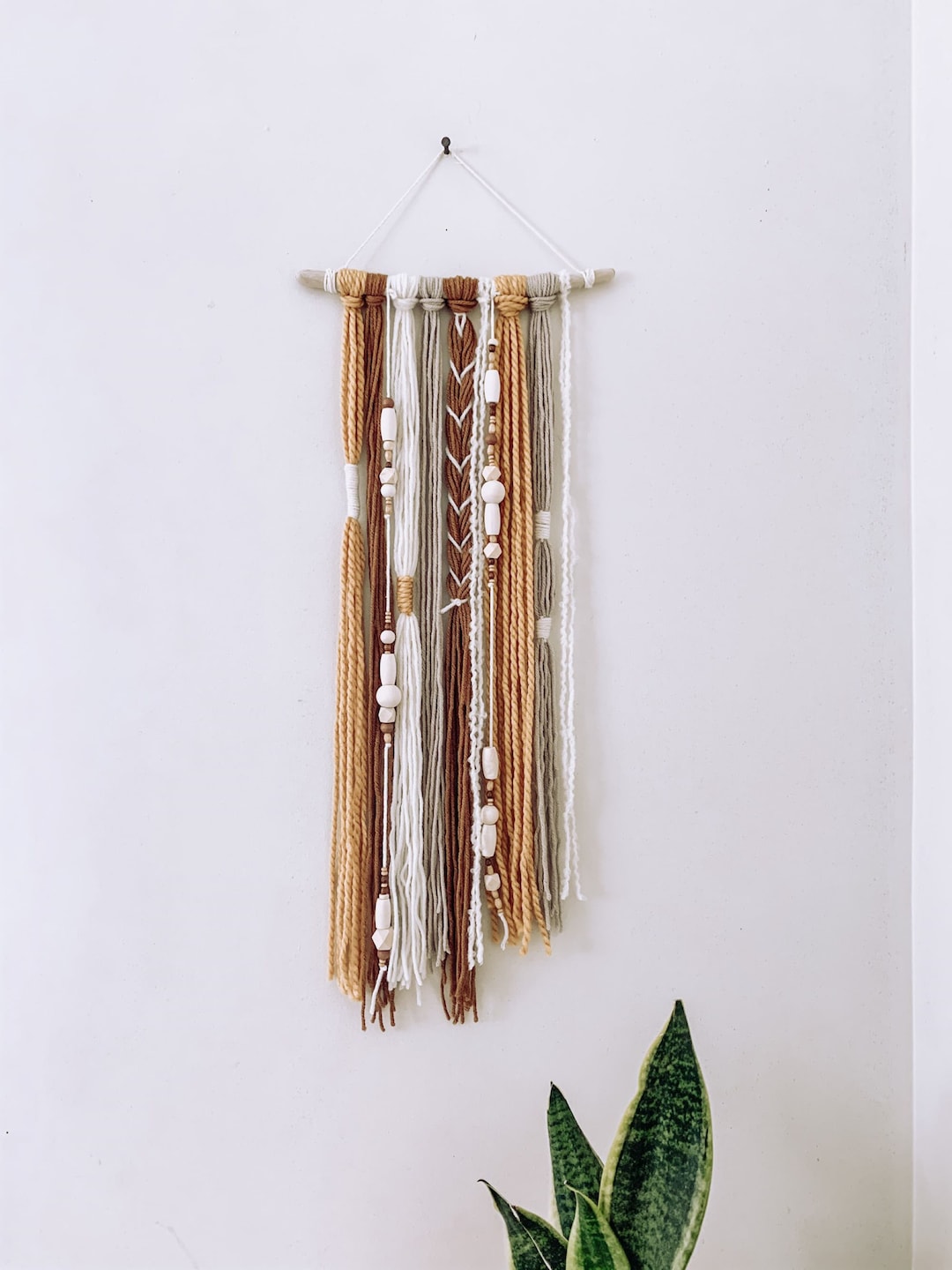 Boho Macrame Yarn Wall Hanging Art Decor - Handmade - Etsy