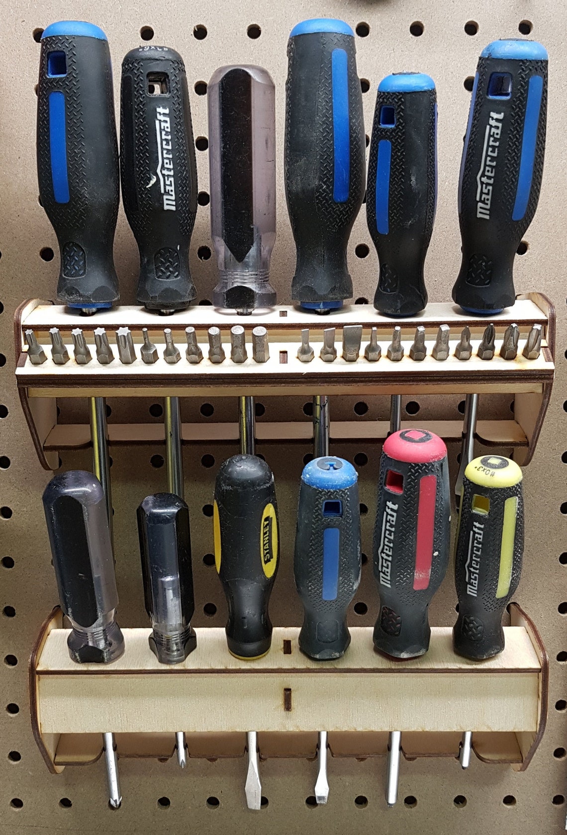 Pegboard Screwdriver and Bit Organizer Etsy