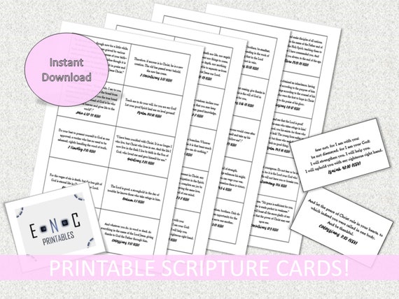 MINI Printable Scripture Cards 1 Inspirational Cards 