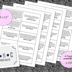 Printable Scripture Cards | PDF, Printable Inspirational Bible Verses ...