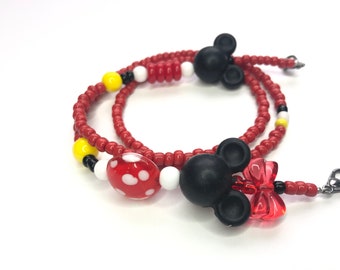 Mickey/Minnie Mask Necklace