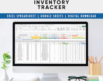 Inventory Tracker: Excel & Google Sheets Spreadsheet Template (Instant Download)