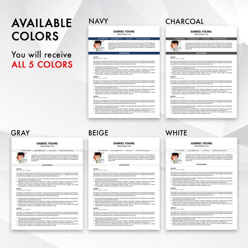 Availability Resume 2026 Professional Resume Template, Modern 1 & 2 Page CV + Cover Letter ...