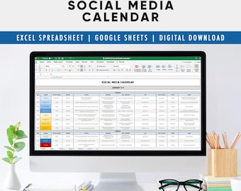 Socialmedia-agenda: spreadsheetplanner voor Excel en Google Spreadsheets (direct downloaden)