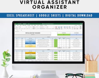 Assistente Virtual Organizador: Planilhas Excel e Google Sheets, Rastreador de Clientes (Download Digital)