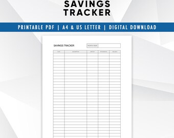 Utskrivbar sparrapport: Personlig ekonomiplanerare (nedladdningsbar i A4-format/US Letter-format)