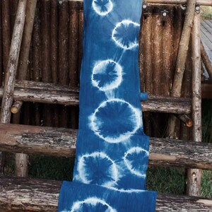 Rare Found Ancient Yunnan Dali Handwork Indigo Plant Tye-Die Thin Fabric, Shabby Cloth Abstract Pattern, Art DIY Curtain Table Decor Cloth image 5